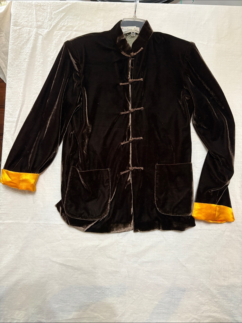 Goodorient velvet Asian inspired blazer jacket women’s size small